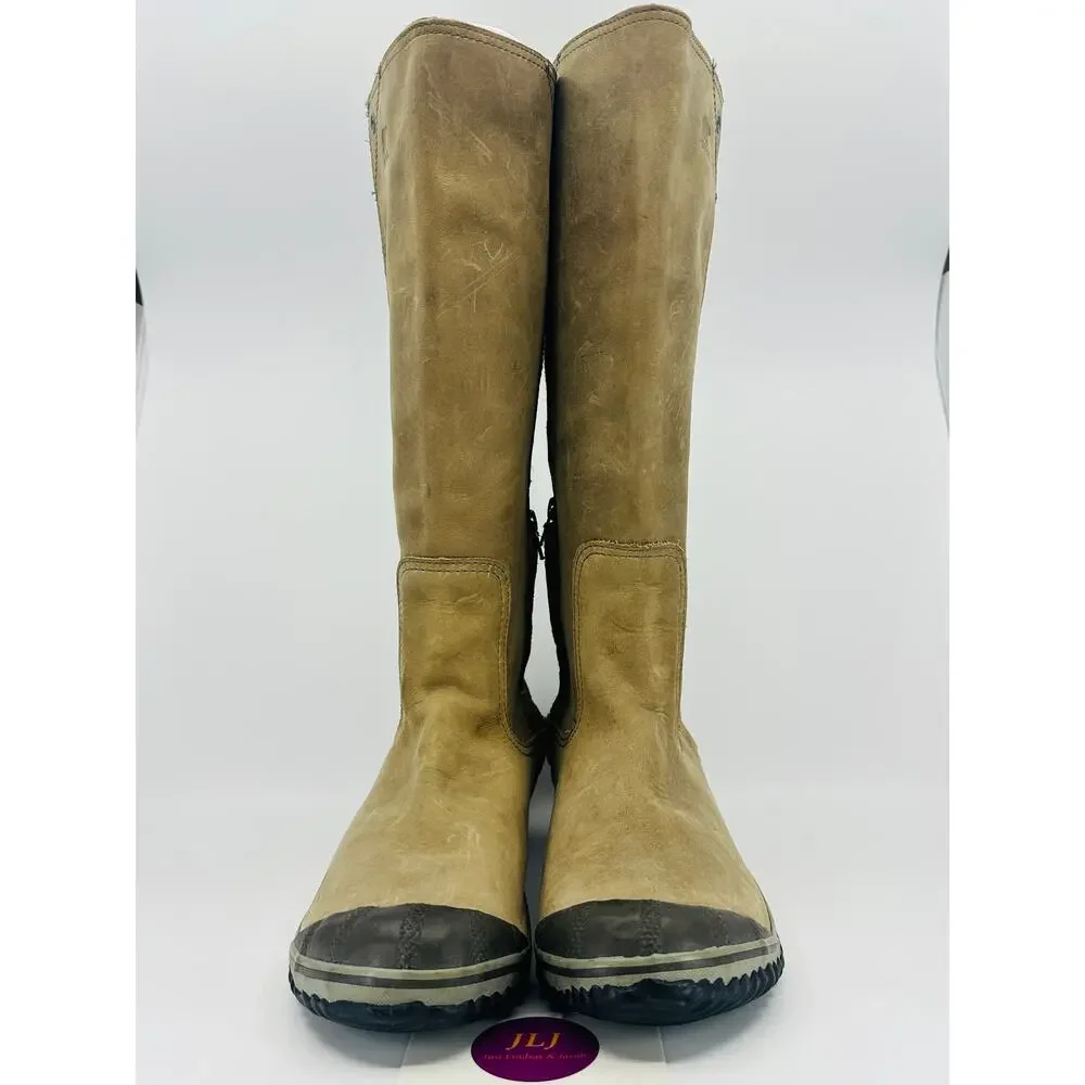 Sorel Womens Slimboot Tall Quarry Waterproof Leather Boots NL2108-008 Size 10